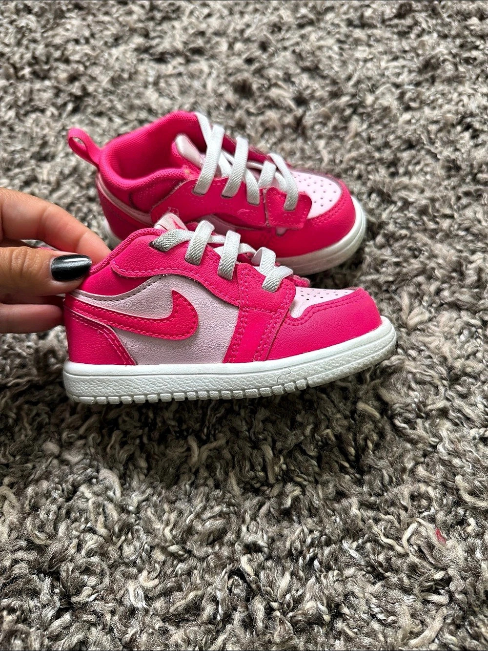 Jordan 1 Low Baby Sneakers Pink & White US 6C